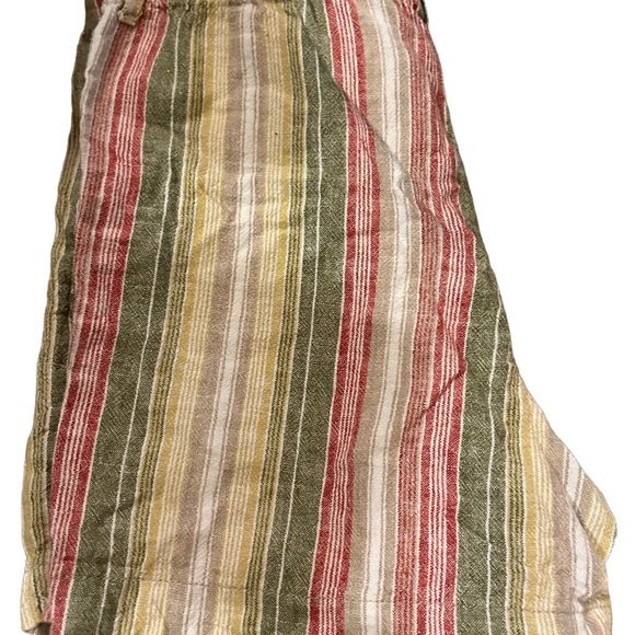 Linen Shorts multicolored striped with pockets - Picture 5 of 5